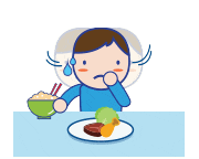 Laps väldib söömist, katab suu kinni, teeskleb mõnikord oksendamist ning on üleüldse söömise ajal rahutu