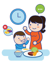 Lapse isu parandamiseks vältige toidukordade vahel näksimist ja hoidke söögikordade vahelised pausid vähemalt kolme tunni pikkustena